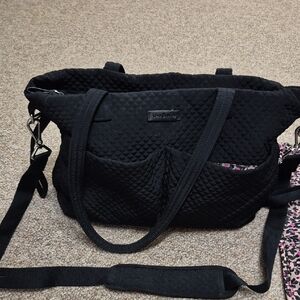 Vera Bradley Iconic Ultimate Black Quilted Baby Diaper Bag
